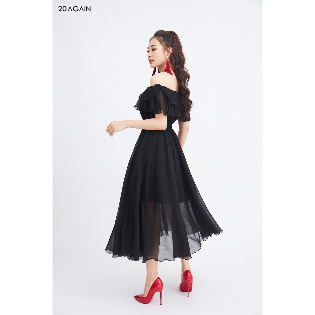 Đầm dài maxi nhún eo 20AGAIN DMC0081 | BigBuy360 - bigbuy360.vn