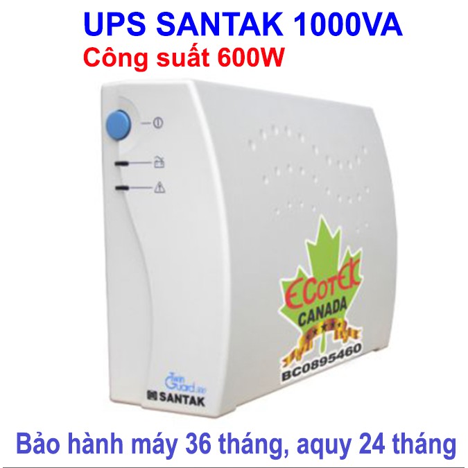 Bộ Lưu Điện UPS Santak TG1000 Công suất 600W