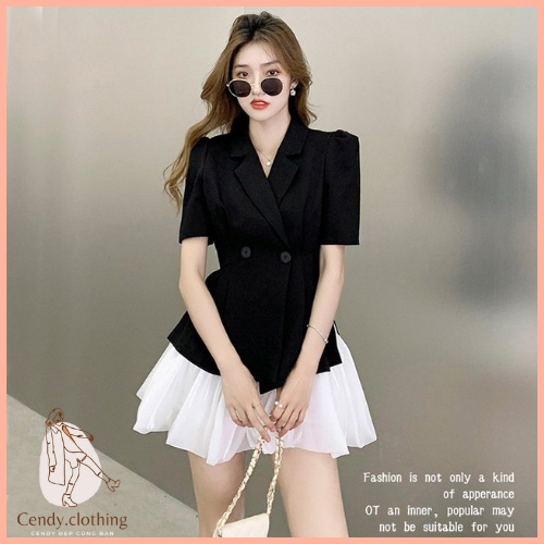 [Hàng Cao Cấp Có Ảnh Thật] Set Bộ Áo Vet Blazer Kèm Chân Váy Cendy Clothing - CD014