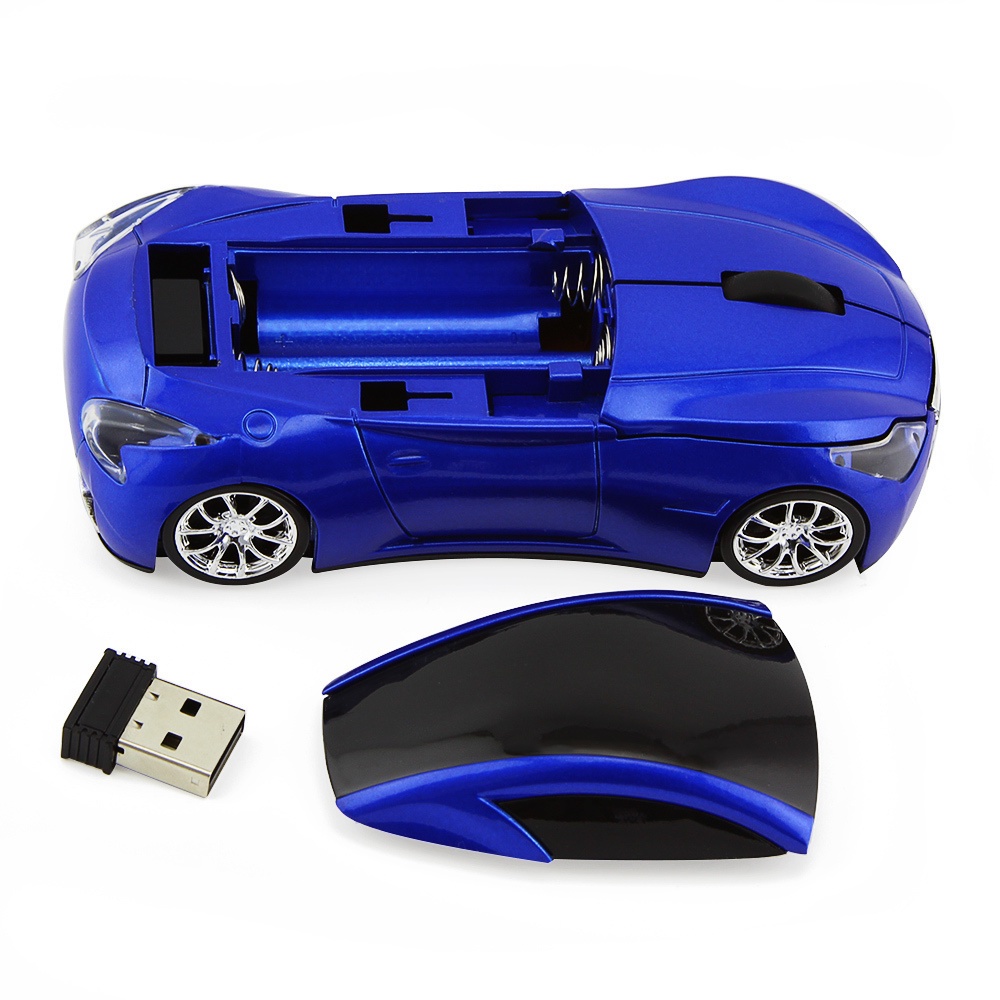 Chuột Quang Không Dây Hình Xe Hơi 3D Với Đầu Nhận Usb 2.4Ghz Hỗ Trợ Chơi Game Trên Máy Tính/Laptop