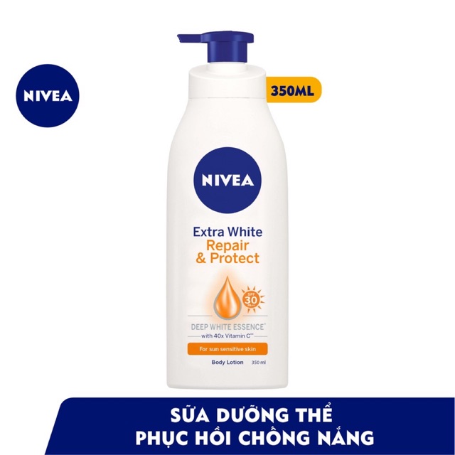 Sữa Dưỡng Thể Sáng Da Hỗ Trợ Phục Hồi, Chống Nắng Nivea Extra White Repair &amp; Protect Body Lotion SPF30