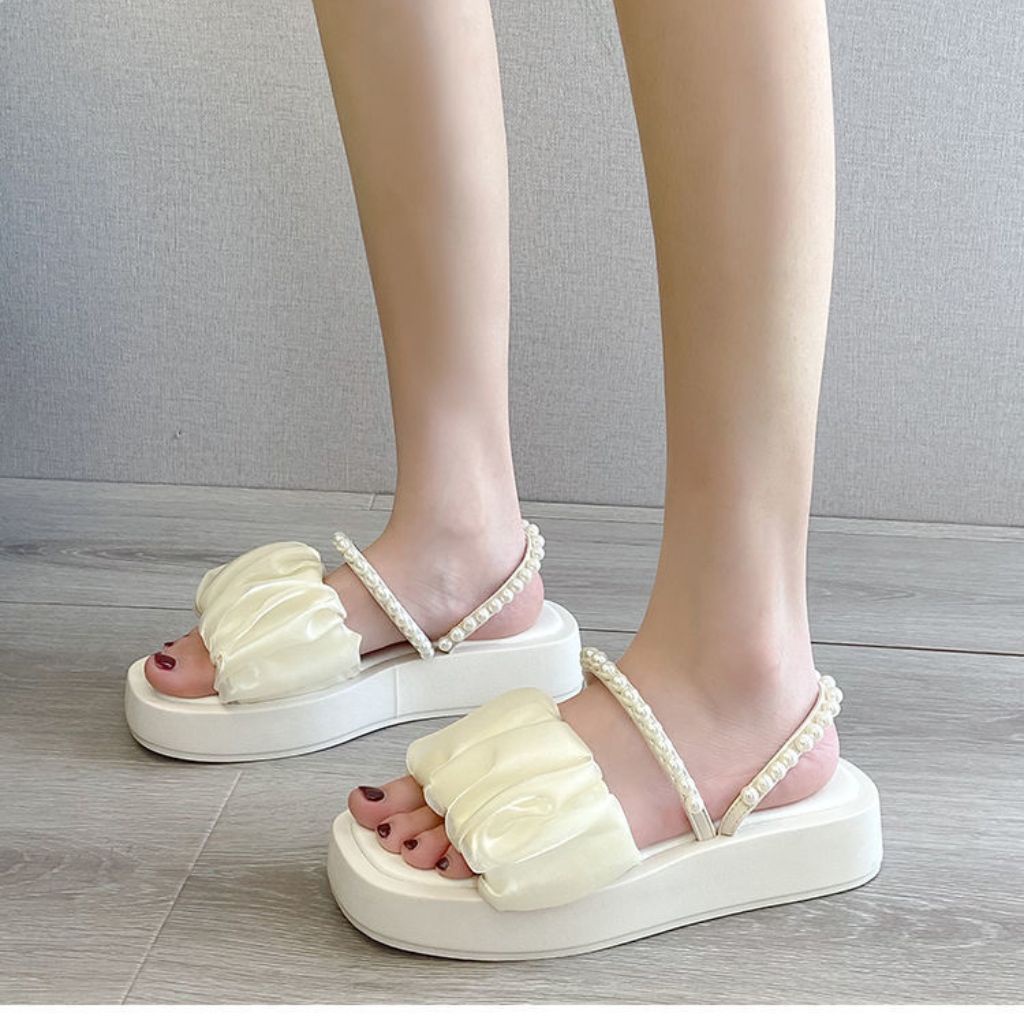 DÉP SANDAL NỮ QUAI BÈO NHÚN ĐỘN ĐẾ BÁNH MÌ NỮ TÍNH, DÉP XINH ĐI HỌC ĐI CHƠI DOZIMAX