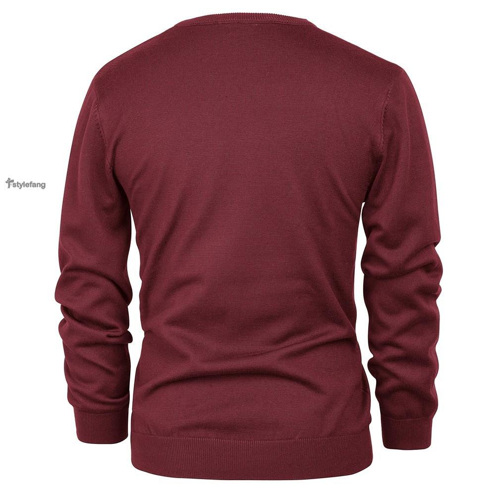 Sexy Mens Long sleeve Pullover Warm Slim fit Knitted Sweater Plain Soft Shirt