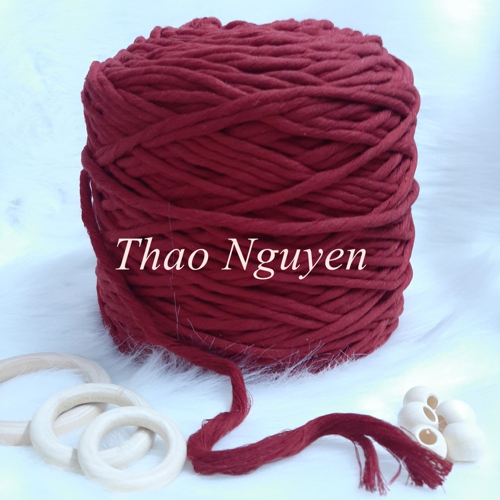 0.5kg Dây thừng se macrame sợi 1 xoắn -3mm. Nhiều màu sắc