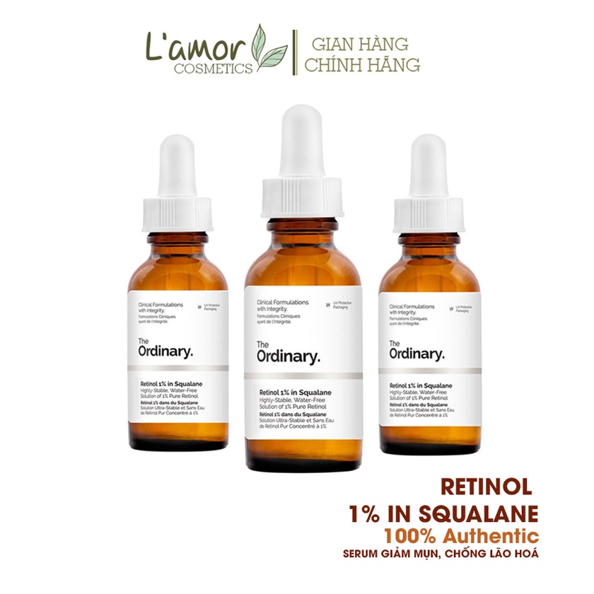 [ ĐỦ BILL] Serum giảm mụn, chống lão hoá The Ordinary Retinol 1% In Squalane