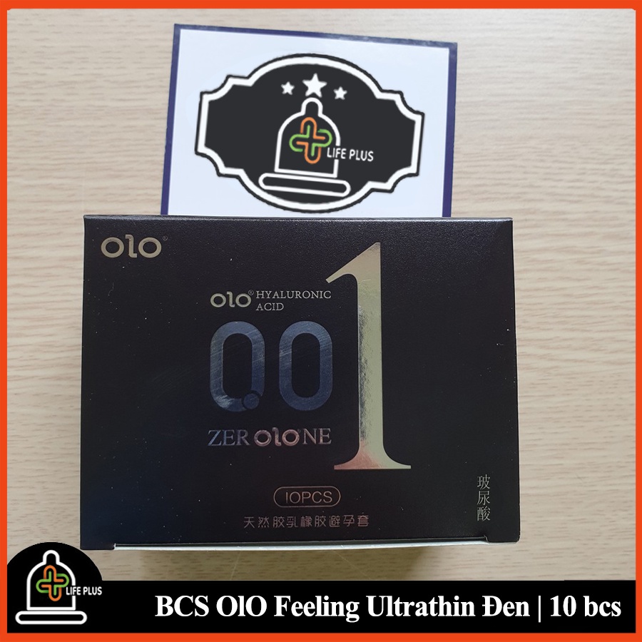 Bao cao su Siêu Mỏng OLO Feeling Ultrathin Tăng Thời Gian QH Nhiều Gel Hộp 10 bcs - Tặng Bao Cao Su LP01-Life Plus Store