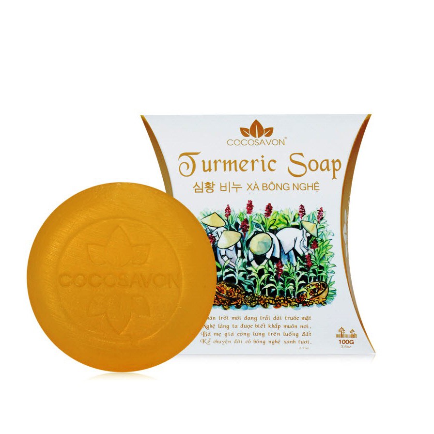 Xà bông tắm nghệ Cocosavon 100gr Soap xà phòng cục