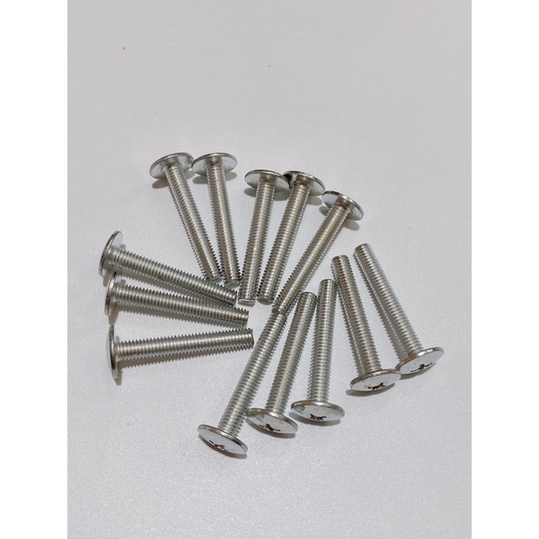 Ốc bulong M6 6li40 6li4 đầu dù lớn chất liệu sắt xi sử dụng vít 3ke để khoá và mở