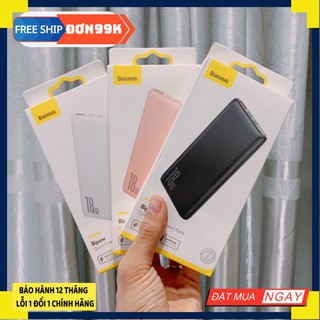 Sạc dự phòng Baseus Bipow 10000mAh sạc nhanh QC 3.0/PD 3.0,thiết kế nhỏ gọn sang trọng Rẻ nhất shopee 2020