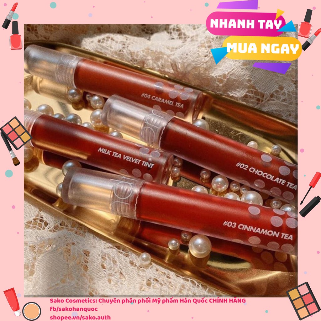 Son Kem Trà Sữa Romand Milk Tea Velvet Tint Đủ Màu