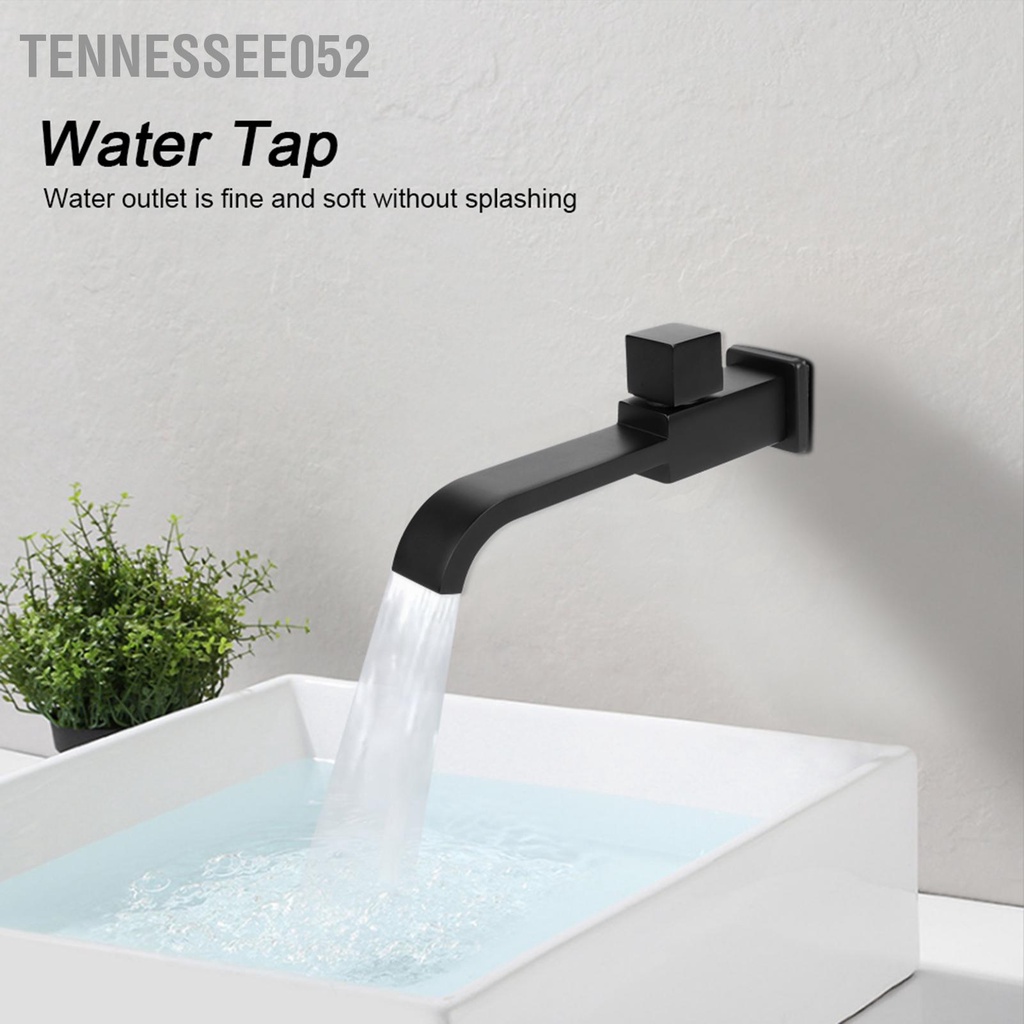 Tennessee052 G1 / 2 Chậu rửa treo tường Vòi nước lạnh Phụ kiện phòng tắm Màu đen mờ