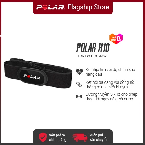 Dây Đeo Thông Minh Cảm Biến Đo Nhịp Tim Polar H10 - Bảo hành 12 tháng chính hãng