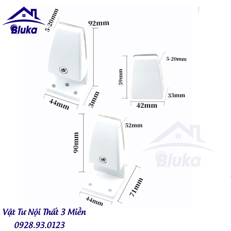 Kẹp kính vách ngăn cố định Vật tư nội thất 3 miền_Chất liệu hợp kim cao cấp