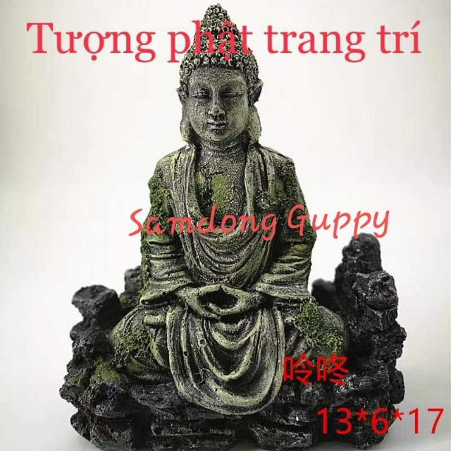 ượng Phật thiền trang trí bể cá, bể bán cạn, bể thủy sinh