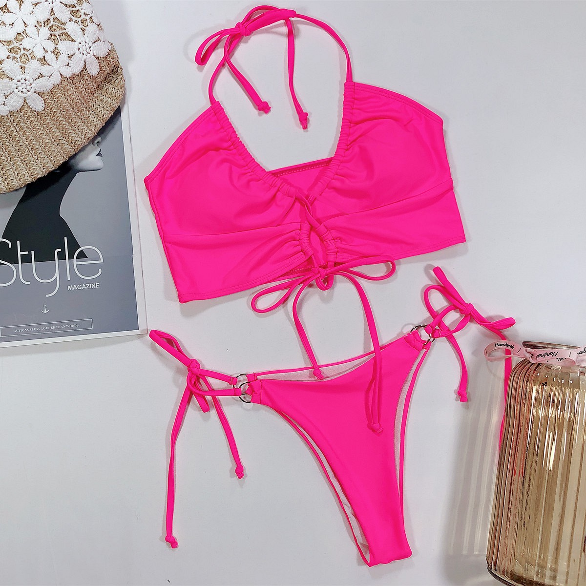 Bikini Cổ Chữ V Họa Tiết Da Báo Gợi Cảm Cho Nữ | BigBuy360 - bigbuy360.vn