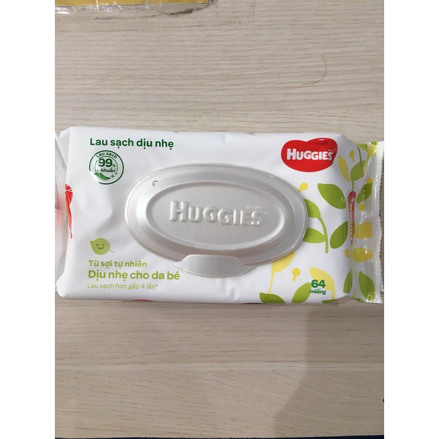 Khăn ướt Huggies không mùi 64 miếng