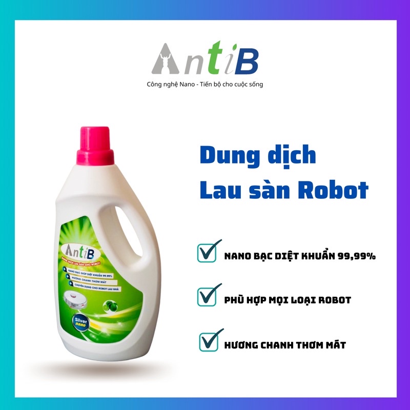 Nước lau sàn chuyên dụng cho Robot lau nhà - Hương Chanh và Quế 1L - AntiB