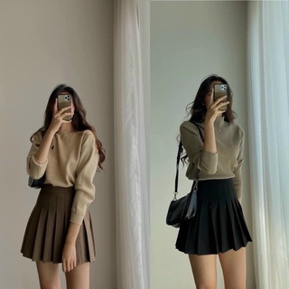 Cv459-chân váy dạ xếp ly