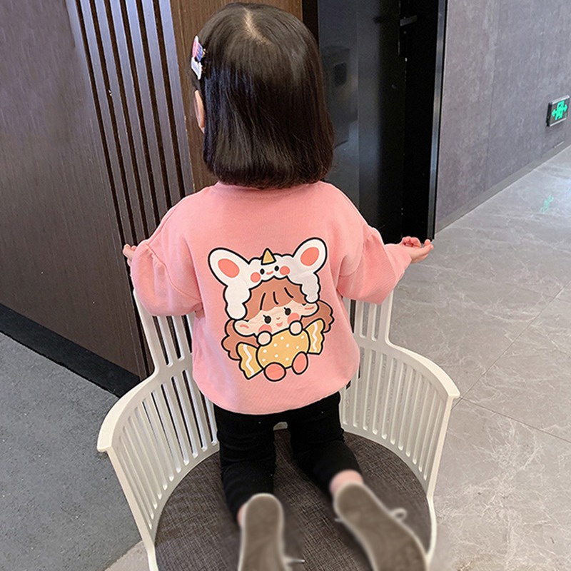 Áo Khoác Cardigan Có Gân Cho Bé Gái❤Áo Khoác Họa Tiết Gấu Hoạt Hình Xinh Xắn Cho Bé 0-3 Tuổi