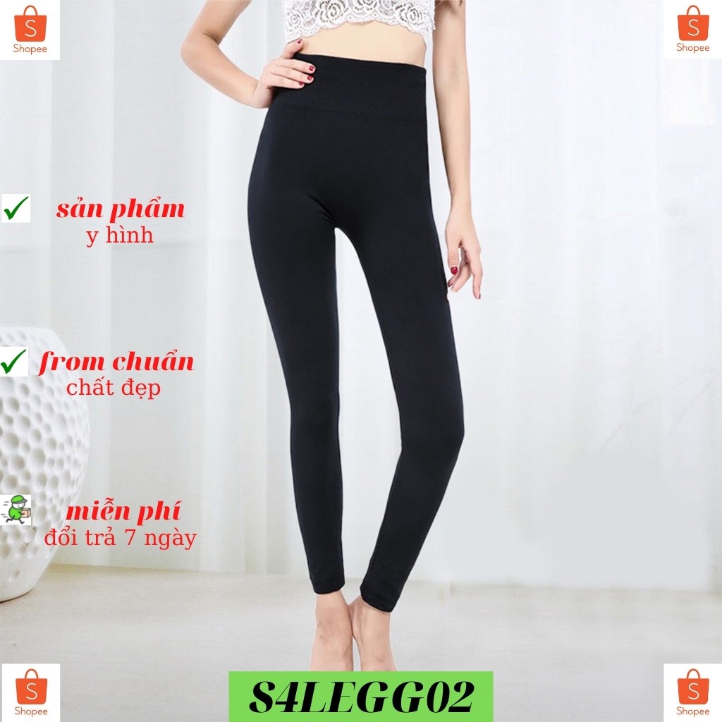 Quần Legging S4LEGG02 Quần Nữ Nâng Mông Lưng Cao Dáng Đẹp Chất Liệu Vải Cotton 100% Kèm Túi Zip Siêu Hot Thời Trang