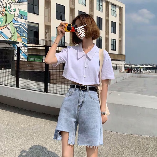 Short jean denim lửng Ullzang ( Ảnh thật ở cuối) | BigBuy360 - bigbuy360.vn