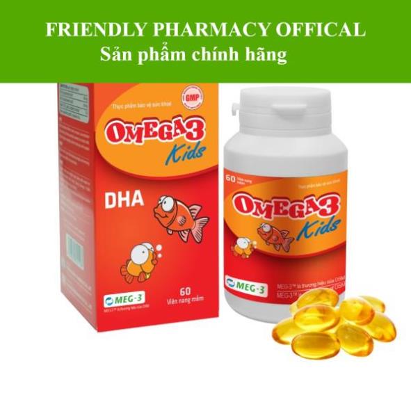 Dầu cá Omega 3 Kids – Hỗ trợ phát triển não bộ, giúp mắt sáng (Lọ 60 viên)