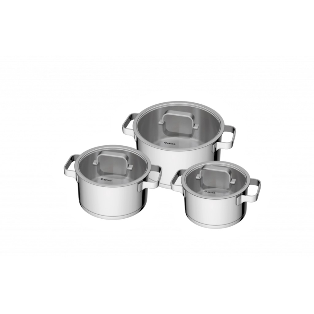 Bộ nồi Combo 3 chiếc Rapido RK182024
