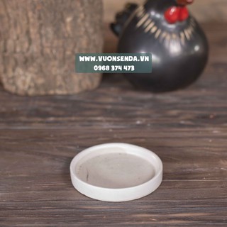 Đế lót chậu sứ tròn - Vườn sen đá