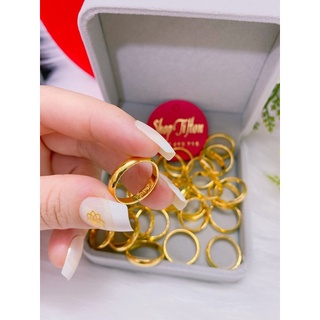 Nhẫn trơn 1 chỉ dát vàng 24 xi cao cấp mẫu mới siêu bền màu nhẫn có khắc 4 số 9