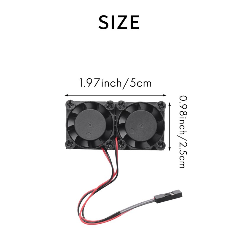 Raspberry Pi Dual Fan With Heat Sink Ultimate Double Cooling Fans Cooler For Raspberry Pi 3 el B+ Plus Or 3B