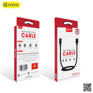 Cáp 2M bọc dù Micro Titan CA29
