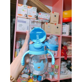 BÌNH UỐNG NƯỚC - SỮA CHẤT LIỆU TRITAN 320ML CÓ VÒI HÚT VÀ NÚM TI CHO BÉ CHUẨN HÃNG DILLER