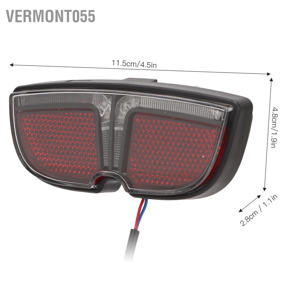Vermont055 Xe đạp điện Đèn đuôi 6V cảnh báo ban đêm Thiết bị đi xe sau Phụ kiện động cơ