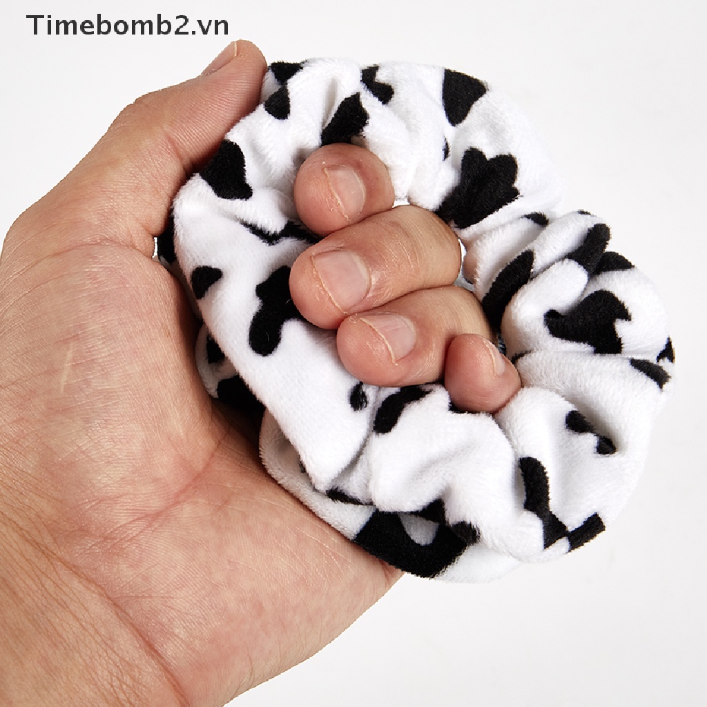 Set 2 Dây Cột Tóc Vải Nhung Co Giãn Đáng Yêu