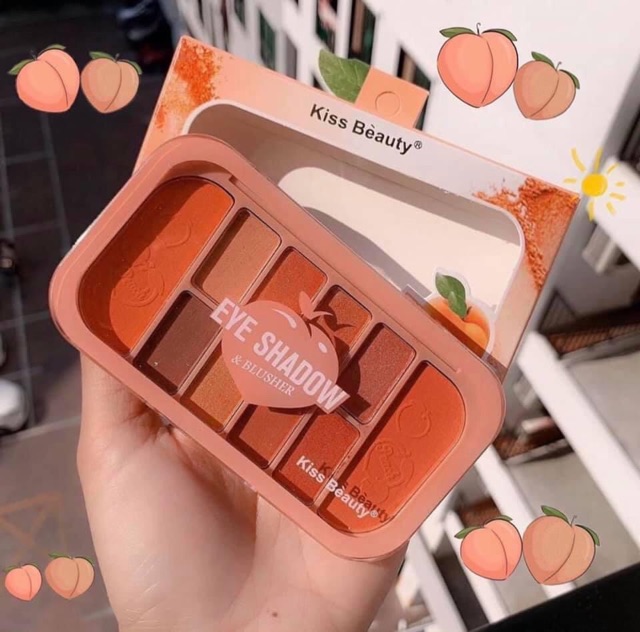 Phấn mắt + má Kiss Beauty 10 ô | BigBuy360 - bigbuy360.vn