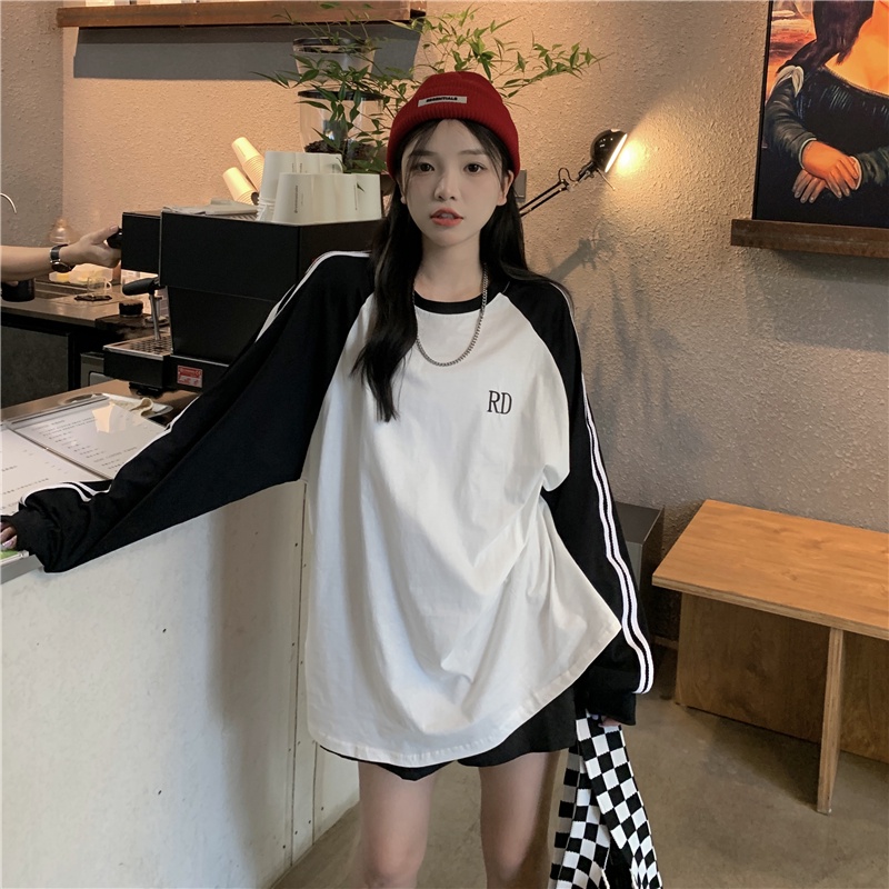 Áo Thun Nữ Dài Tay Dáng Rộng Phong Cách Mùa Thu Mới