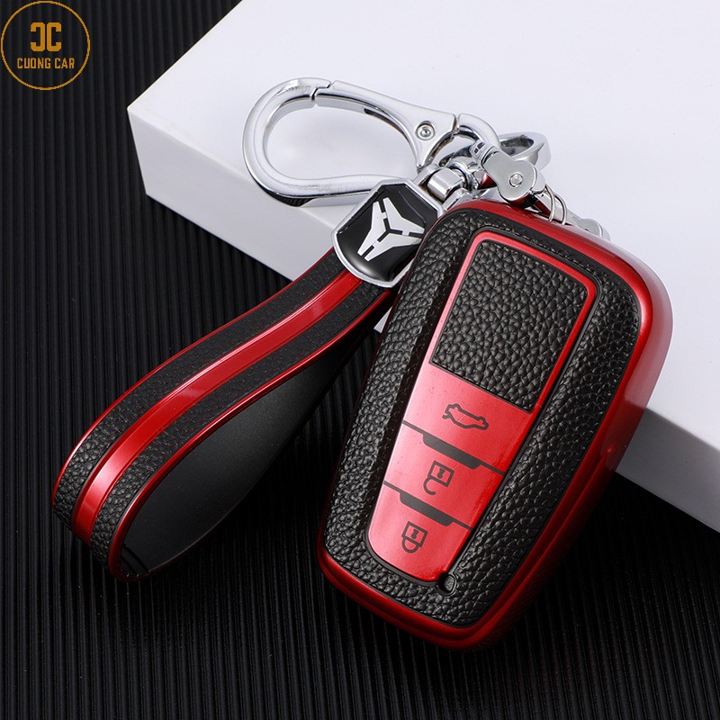 Ốp khóa xe Toyota Camry, Fortuner, Toyota Crolla Cross, Altis  - Chất liệu Da TPU