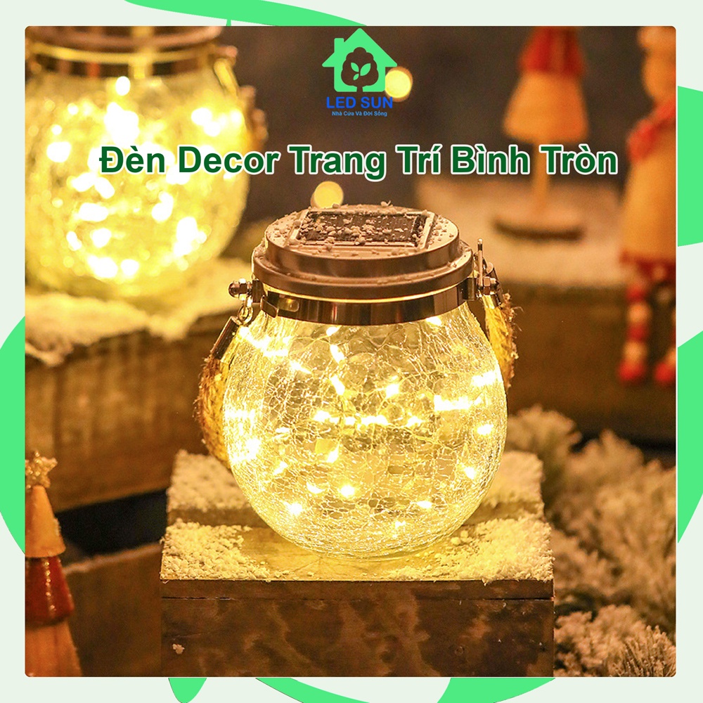 Đèn led trang trí phòng ngủ năng lượng mặt trời bình thủy tinh decor phòng ngủ bàn làm việc phòng khách sân vườn chill