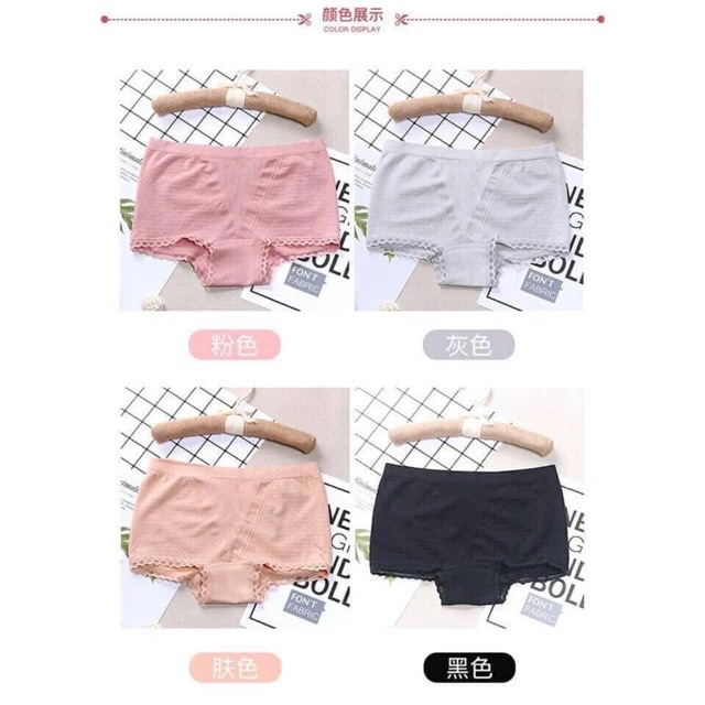Quần lót nữ kháng khuẩn pha zen, quần mặc trong váy (túi zip) | BigBuy360 - bigbuy360.vn