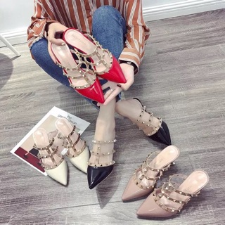 Guốc đinh tán cao 8cm có ảnh thật khách chụp fb