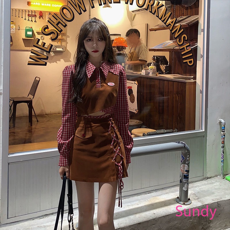 Áo Sơ Mi Tay Dài Họa Tiết Kẻ Sọc Phong Cách Vintage Ngọt Ngào Thời Trang Xuân Thu Cho Nữ