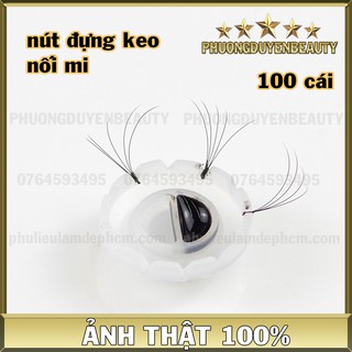 Nút đựng keo nối mi, nút tạo fan mi - túi 100 nút