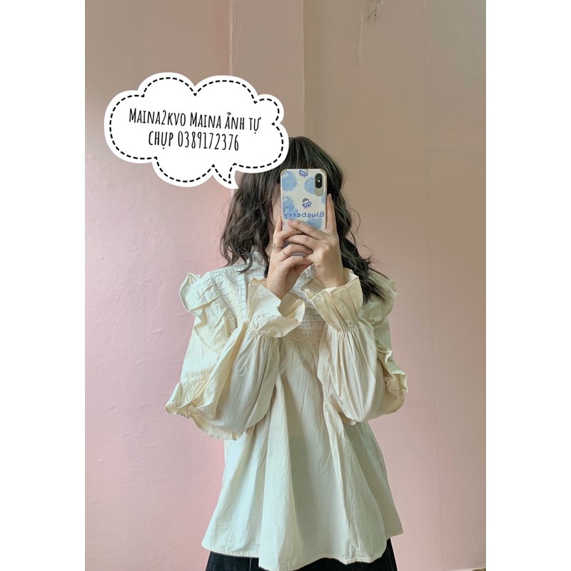 Áo babydoll viền ngang 2 màu tiểu thư