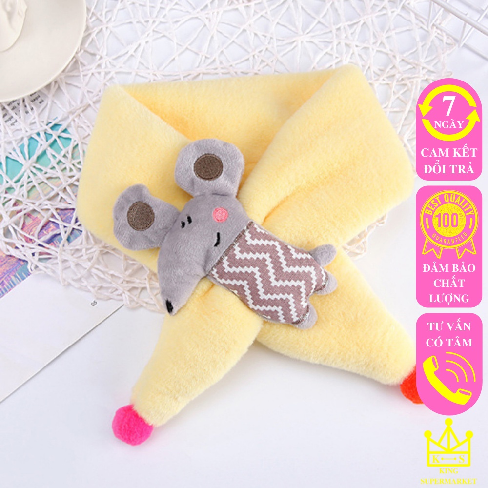 Khăn lông quàng cổ cho bé trai và gái Hình Chuột Ngộ Nghĩnh