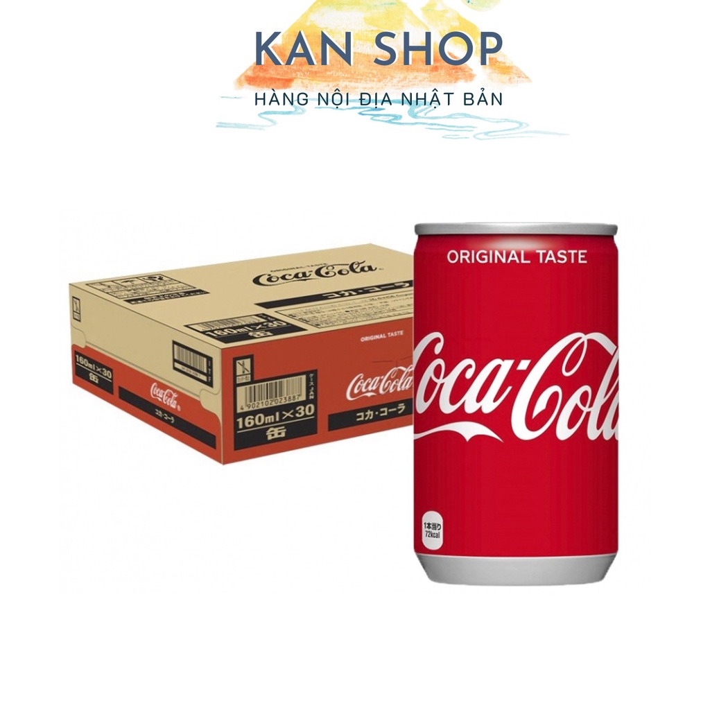 Coca Cola mini Nhật loại 160ml (thùng 30 lon) | 4902102019187 | Kan shop hàng Nhật