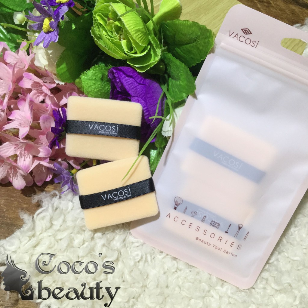 Bông phấn khô vacosi tròn, vuông ( 2 miếng)