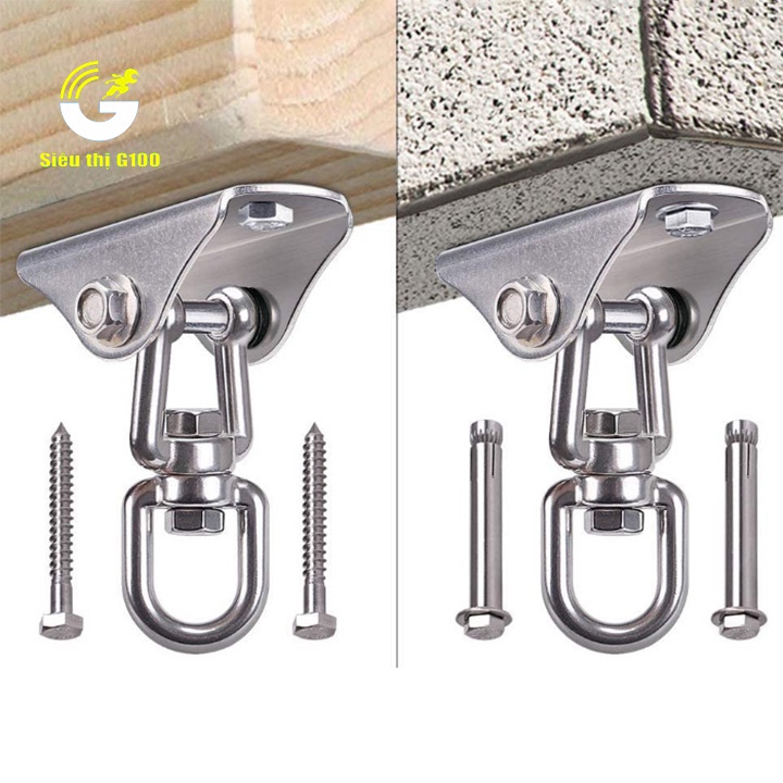 Bộ móc treo xoay yoga treo xích đu inox