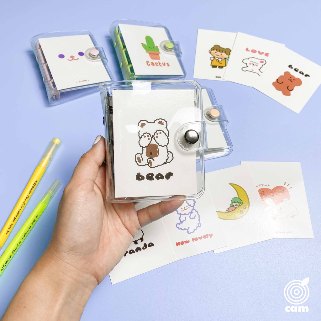 Set 12 Bìa Sổ Còng Mini Dễ Thương Nhà Cam