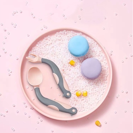 Bộ Thìa Ăn Dặm Misuta Silicon Uốn Cong 360 Độ Cho Bé BaBy Dreams