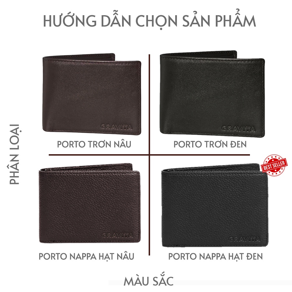 Ví nam da thật Gravita Porto Keeper da nappa | Bóp da nam chính hãng Gravita